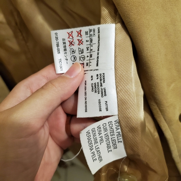 Maxmara weekend tan suede jacket sz 2 - Picture 16 of 16